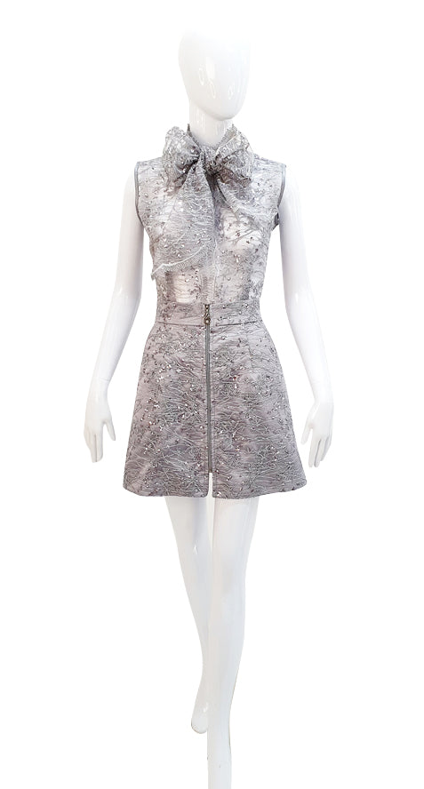 Trendy glam style dress.