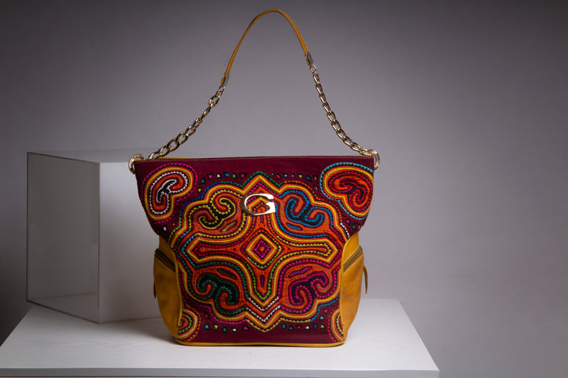 Handmade embroidery  handbag